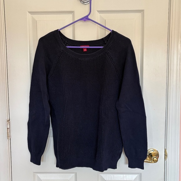 💙 Merona Navy Blue Knit Sweater | Size L - Picture 1 of 3